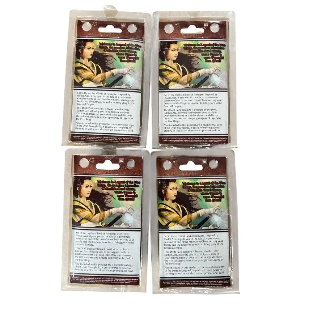 Legend Of The Five Rings White Draft Player Kit Lot Of 4 AEG Promo English 2014